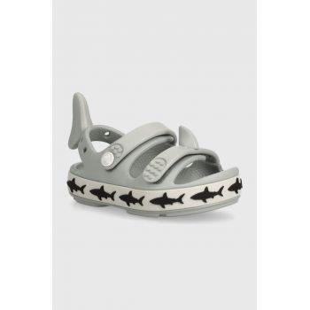 Crocs sandale copii Crocband Cruiser Shark SandalT culoarea gri