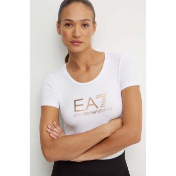 EA7 Emporio Armani tricou femei, culoarea alb, TJFKZ.8NTT66