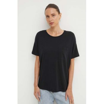 Marc O'Polo tricou din bumbac DENIM femei, culoarea negru, 5000000079