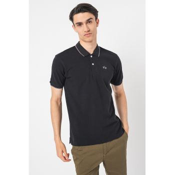 Tricou polo din bumbac si material pique