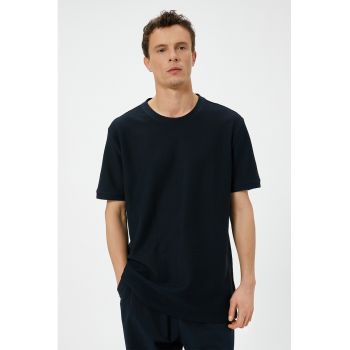 Tricou slim fit texturat