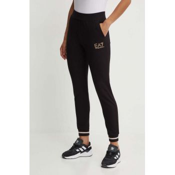 EA7 Emporio Armani pantaloni de trening culoarea negru, cu imprimeu, TJTXZ.8NTP67