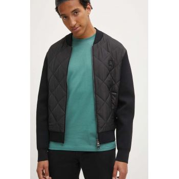 HUGO geaca bomber barbati, culoarea negru, de tranzitie, 50516619