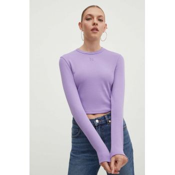 HUGO longsleeve femei, culoarea violet, 50518378