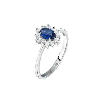 Inel Tesori Kate albastru safir și pietricele de zirconiu, Morellato ieftin