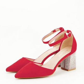 Pantofi eleganti rosii B-8338-252 03 la reducere