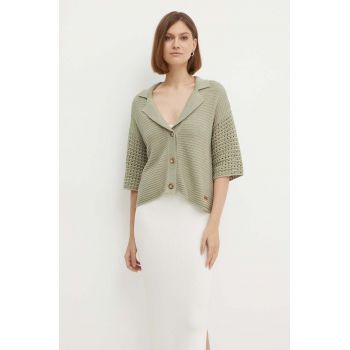 Pepe Jeans cardigan ISY POLO femei, culoarea verde, PL702161