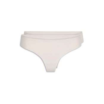 Set de chiloti tanga uni fara cusaturi - 2 perechi