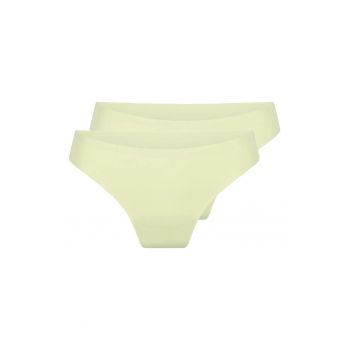 Set de chiloti tanga uni fara cusaturi - 2 perechi