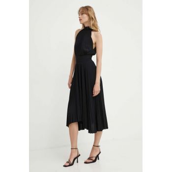 Theory rochie Renzo culoarea negru, midi, evazati, 6CDRS00665