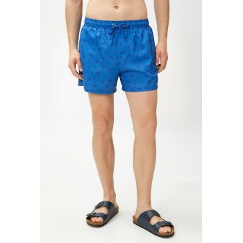 Pantaloni scurti de baie cu imprimeu tropical