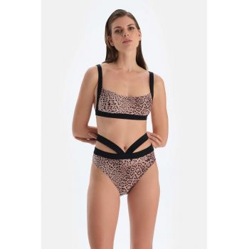 Sutien de baie cu model animal print la reducere