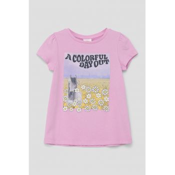 Tricou de bumbac cu imprimeu la reducere