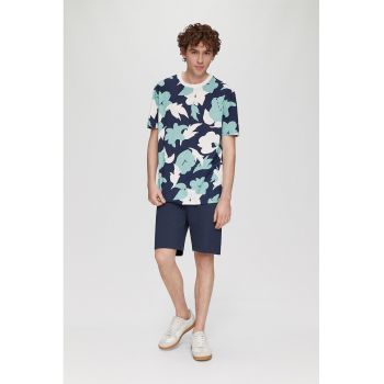 Tricou de bumbac cu imprimeu floral