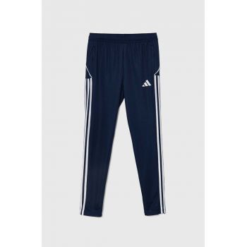 adidas Performance pantaloni de trening pentru copii TIRO23L TR PNTY culoarea albastru marin, cu imprimeu, HS3495