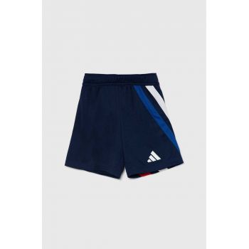 adidas Performance pantaloni scurti copii FORTORE23 SHO Y culoarea albastru marin, modelator, talie reglabila, IK5725