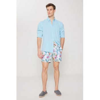 Pantaloni scurti de baie cu imprimeu tropical