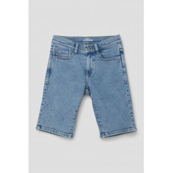 Pantaloni scurti de denim cu aspect decolorat