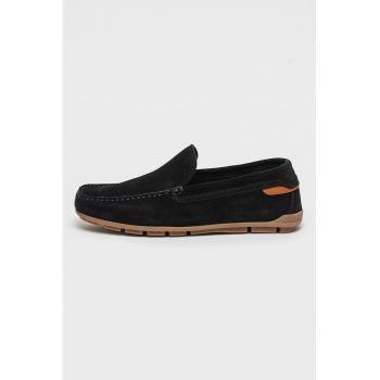 Pantofi loafer uni de piele intoarsa