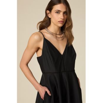 Rochie midi cu decolteu in V