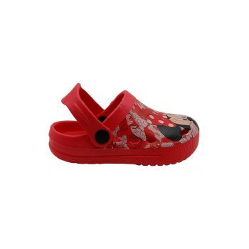 Saboti slingback cu imprimeu Minnie Mouse