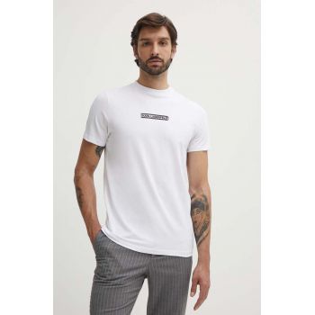 Karl Lagerfeld tricou barbati, culoarea alb, cu imprimeu, 543221.755085