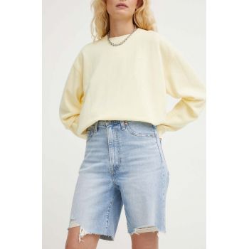 Levi's pantaloni scurti jeans BERMUDA SHORT femei, neted, high waist, A8720