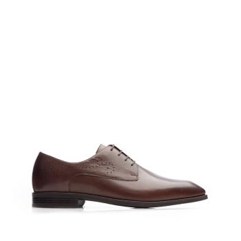 Pantofi eleganţi bărbaţi din piele naturală, Leofex - 663 Mogano Box ieftini