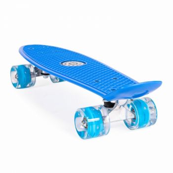 Penny board pentru copii cu lumini led albastru