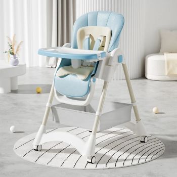 Scaun de masa reglabil Little Mom cu roti si cos pentru accesorii Blue ieftin