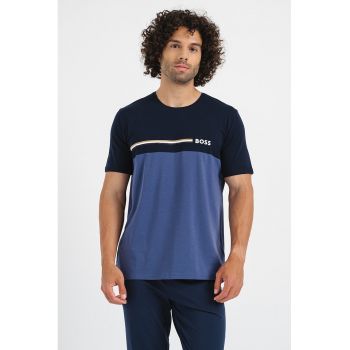 Tricou de pijama din amestec de modal cu logo