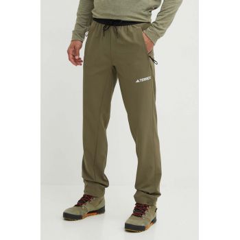 adidas TERREX pantaloni de exterior Liteflex culoarea verde, IQ3510 de firma originali