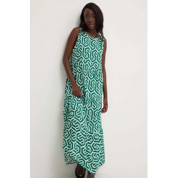 Answear Lab rochie culoarea verde, maxi, evazati