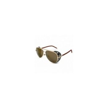 Ochelari de Soare, Zamo®, Aramis, Protectie UV400, Model Steampunk, Rama Aurie, Lentile Maro