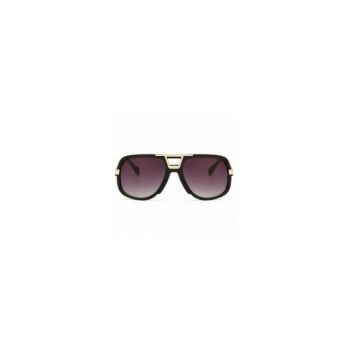 Ochelari de Soare, Zamo®, CZL 68370, Protectie UV400, Model Rectangular, Rama Neagra, Lentile Negre de firma originali