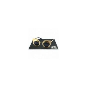 Ochelari de Soare, Zamo, Holland, Protectie UV400, Lentile Policarbonat, Model Cateye, Negru cu Auriu