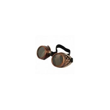 Ochelari de Soare, Zamo®, Steam Punk Mad Gold, Protectie UV400, Model Steampunk, Rama Cupru, Lentile Maro