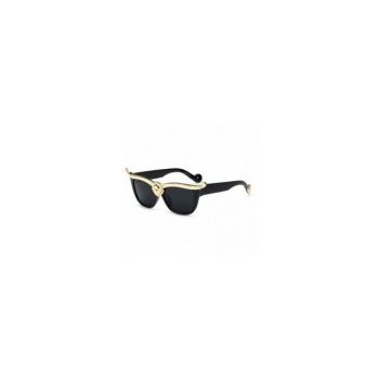 Ochelari de Soare, Zamo®, Verona Advertising, Protectie UV400, Model Cat-Eye, Rama Neagra, Lentile Negre