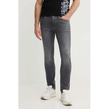 Pepe Jeans jeansi SLIM JEANS barbati, culoarea gri, PM207388UH9