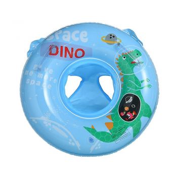 Colac gonflabil copii Dino, 2-5 ani, Chilotel si Manere, interior 22 cm, albastru