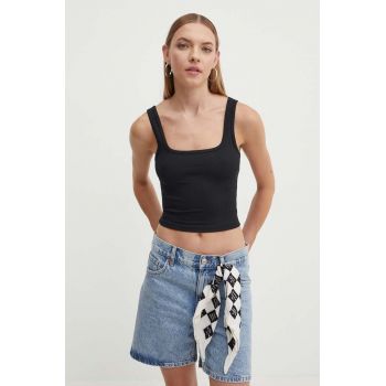 Hollister Co. top femei, culoarea negru