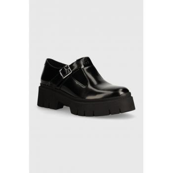 HUGO pantof Kris femei, culoarea negru, cu platforma, 50523251