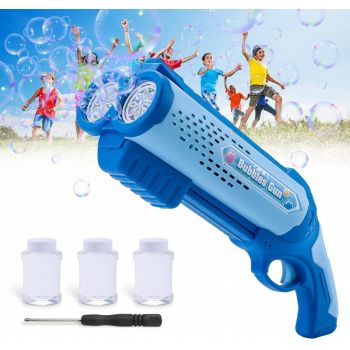 Pistol de jucarie electric de facut baloane de sapun Lenlun (Culoare produse: Albastru)