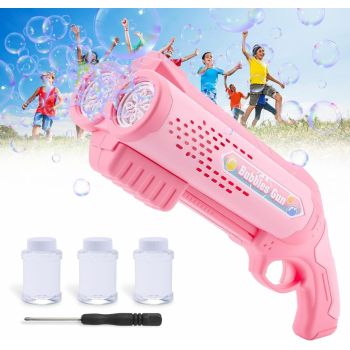 Pistol de jucarie electric de facut baloane de sapun Lenlun (Culoare produse: roz)