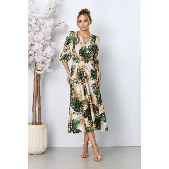 Rochie eleganta Yolanda Verde Multi