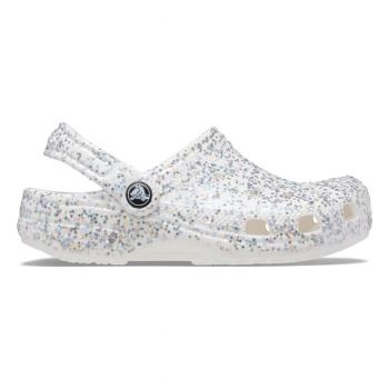 Saboti Crocs Classic Starry Glitter Clog Kids Alb - White