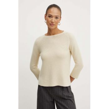 Weekend Max Mara pulover de bumbac culoarea bej, light, 2425366121600