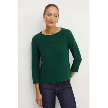 Weekend Max Mara pulover de bumbac culoarea verde, light, 2425366121600