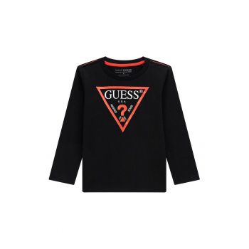 GUESS - Bluza de bumbac organic cu imprimeu logo