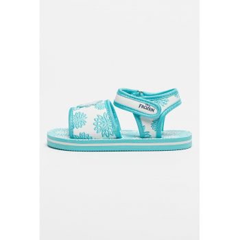 Sandale cu velcro si imprimeu Frozen